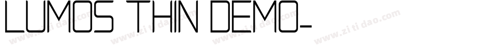 LUMOS THIN DEMO字体转换